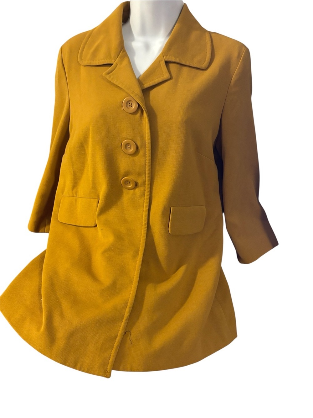 Banana Republic Factory Mustard Three-Button Blazer Jacket
